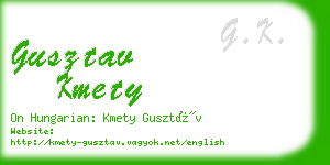 gusztav kmety business card